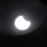 Annular Eclipse beginning pinhole telescope