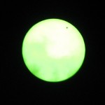 Transit of Venus shade 14 welders glass, light cloud cover